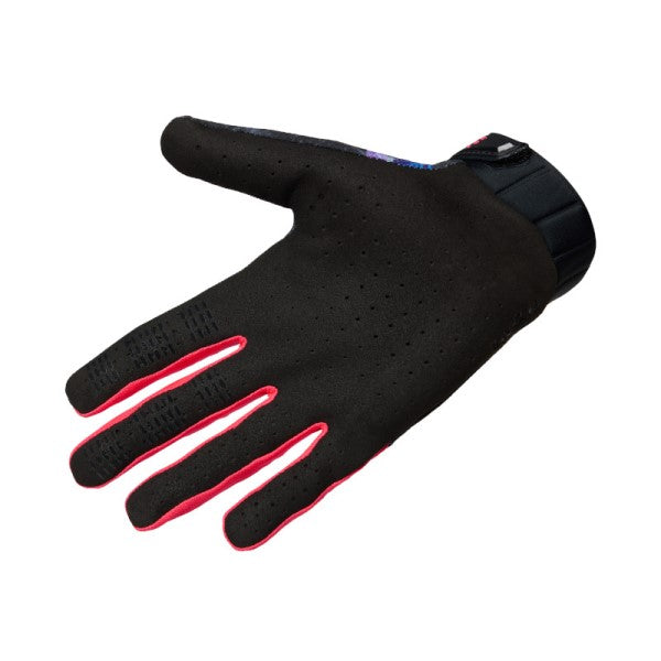 Gants de Motocross Flexair Vision Edition Limitée Noir/Rose/Bleu, Paume