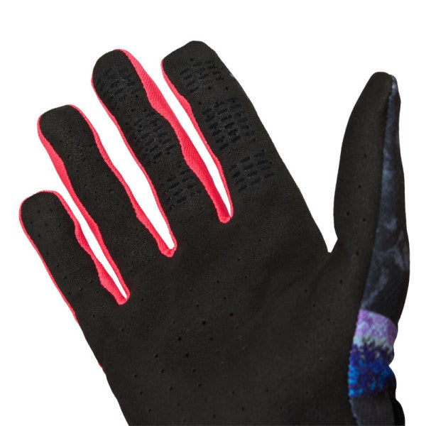 Gants de Motocross Flexair Vision Edition Limitée Noir/Rose/Bleu, Paume