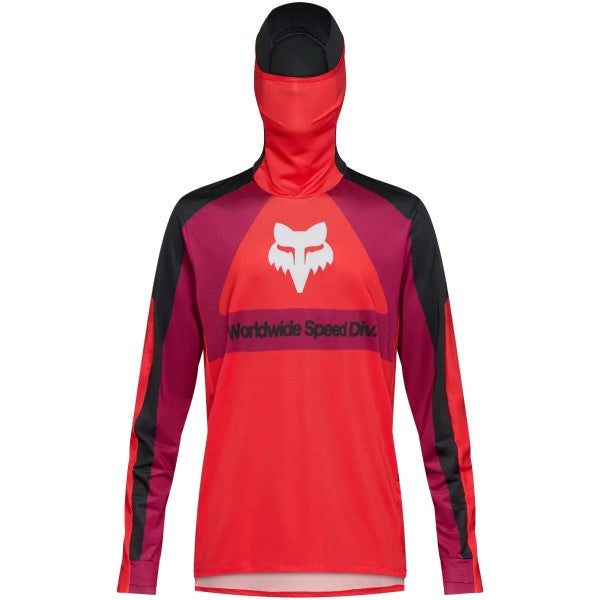 Chandail de Motocross Ranger Drive Rouge/Noir de face
