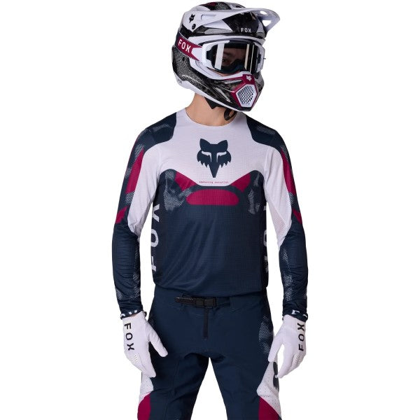 Chandail de Motocross Flexair Tactile Noir/Gris/Rouge essayage de face
