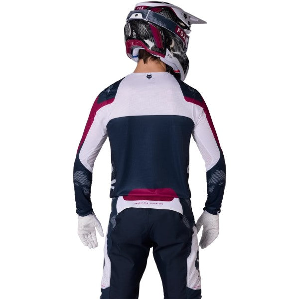 Chandail de Motocross Flexair Tactile Noir/Gris/Rouge essayage de dos