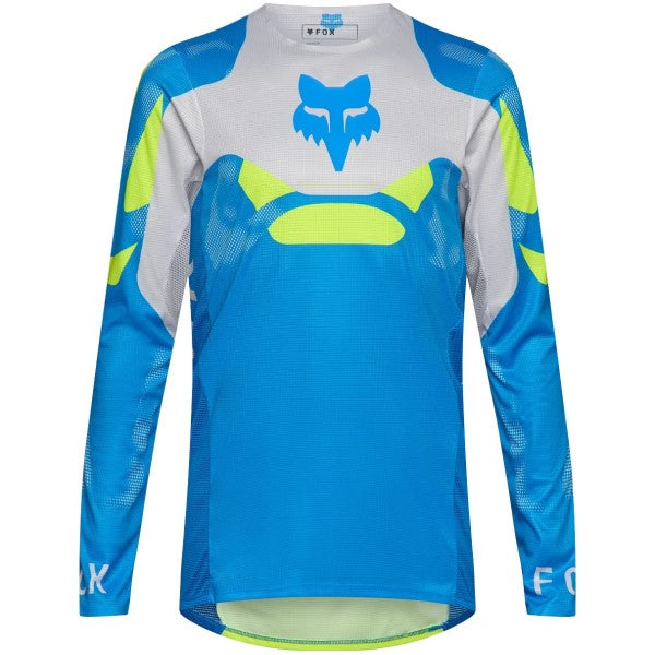 Chandail de Motocross Flexair Tactile Bleu/Jaune de face