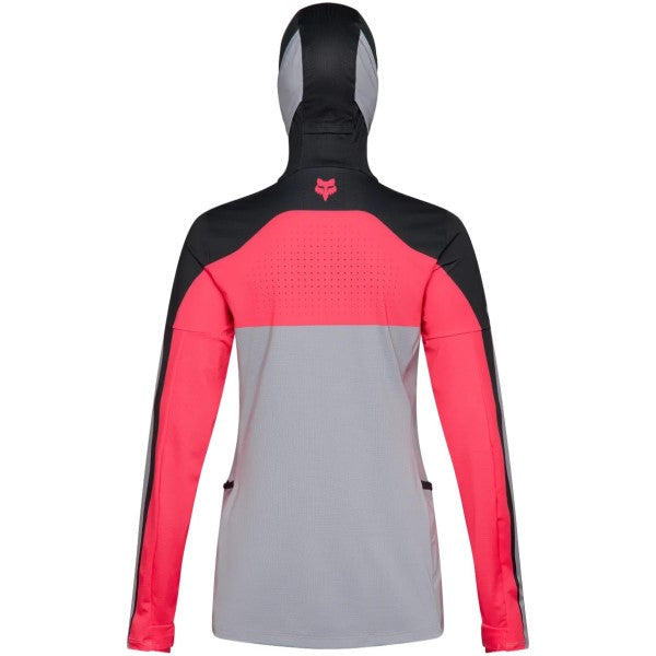 Chandail de Motocross Ranger Drive Femme Gris/Rose de dos