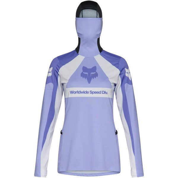 Chandail de Motocross Ranger Drive Femme Blanc/Mauve de face