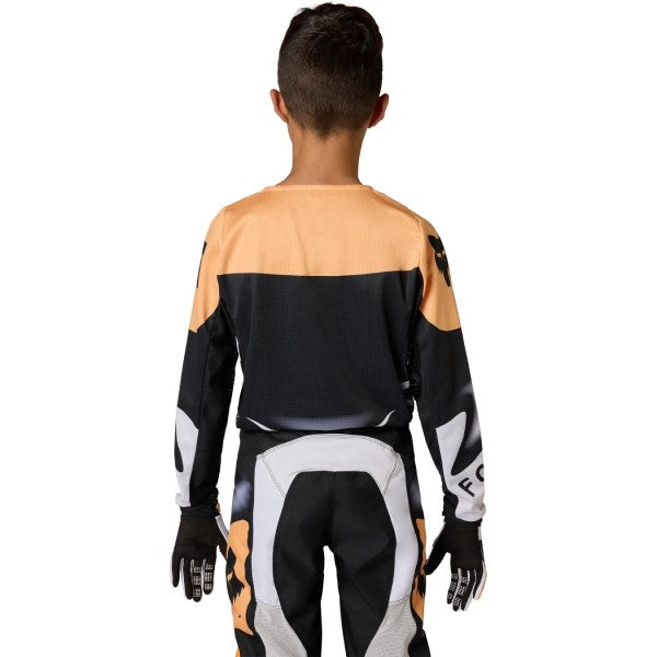 Chandail de Motocross 180 Noble Junior Noir/Blanc essayage de dos