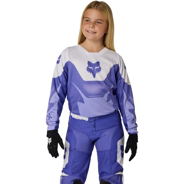 Chandail de Motocross 180 Noble Junior Mauve Foncé essayage de face