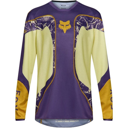 Chandail de Motocross 180 Image Print Mauve/Jaune de face
