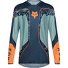 Chandail de Motocross 180 Image Print Bleu/Orange de face