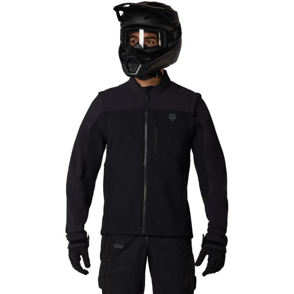 Manteau Enduro Ranger Off-Road Softshell Noir essayage de face