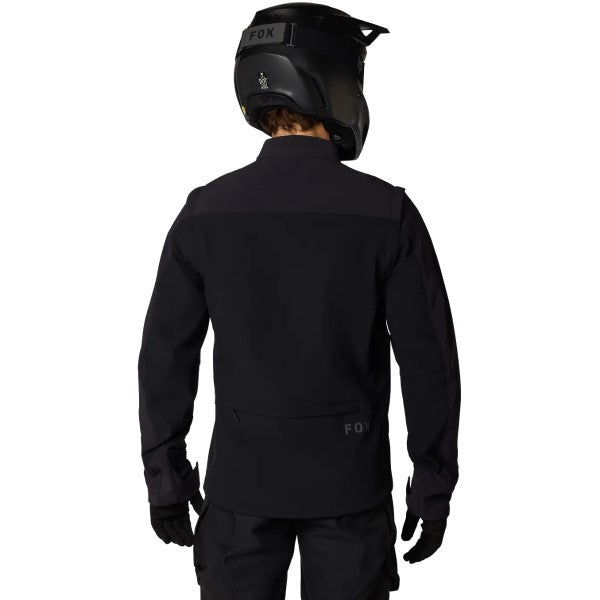 Manteau Enduro Ranger Off-Road Softshell Noir essayage de dos