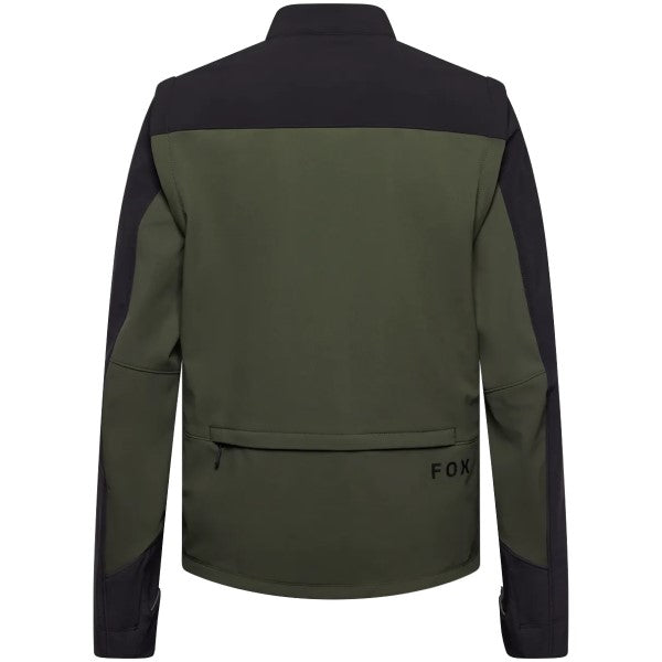 Manteau Enduro Ranger Off-Road Softshell Vert/Noir de dos