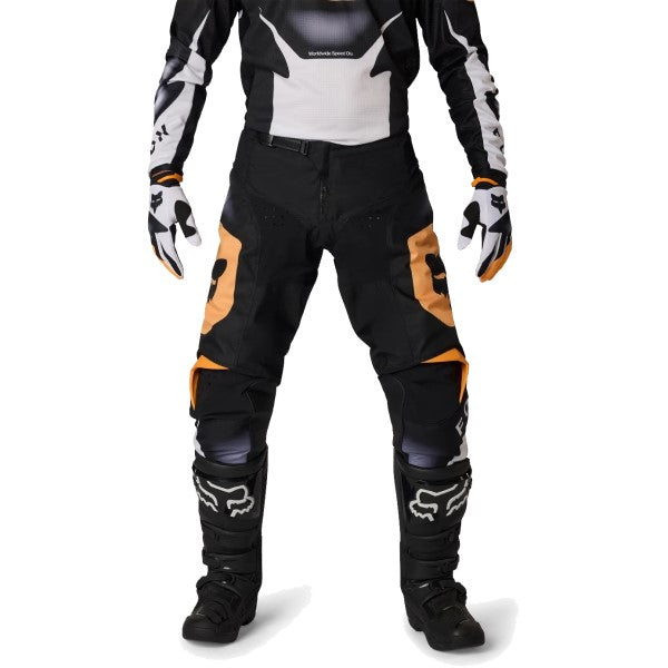 Pantalon de Motocross 180 Noble Noir/Blanc essayage de face
