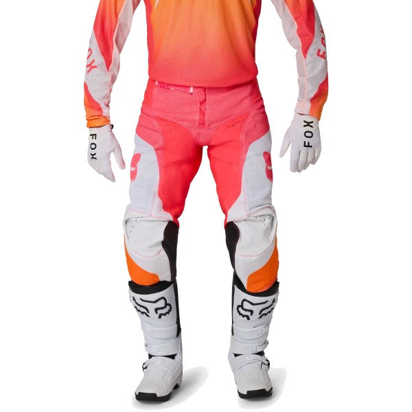Pantalon de Motocross 180 Air Taper Rose/Orange essayage de face