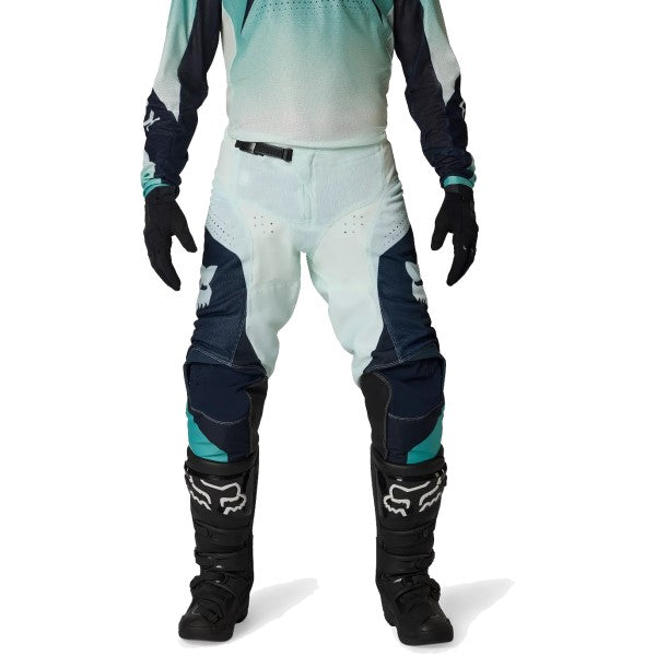 Pantalon de Motocross 180 Air Taper Bleu/Blanc essayage de face