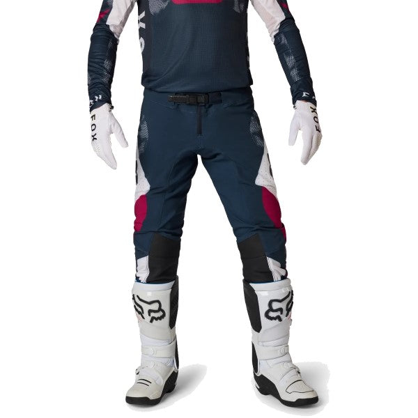 Pantalon de Motocross Flexair Tactile Noir/Gris/Rouge essayage de face