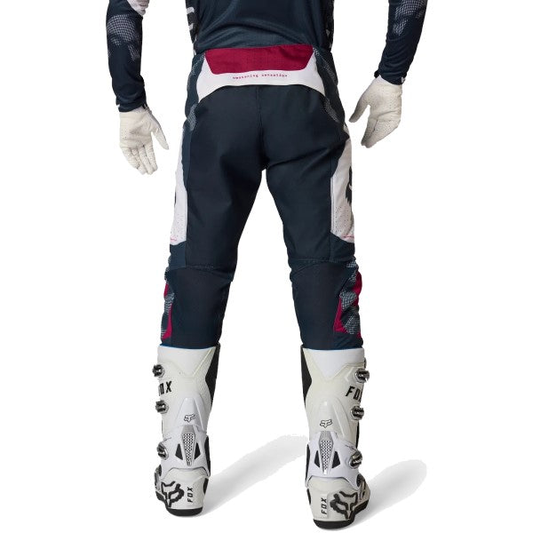 Pantalon de Motocross Flexair Tactile Noir/Gris/Rouge essayage de dos
