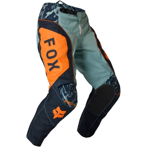 Pantalon de Motocross 180 Image Print Bleu/Orange de face