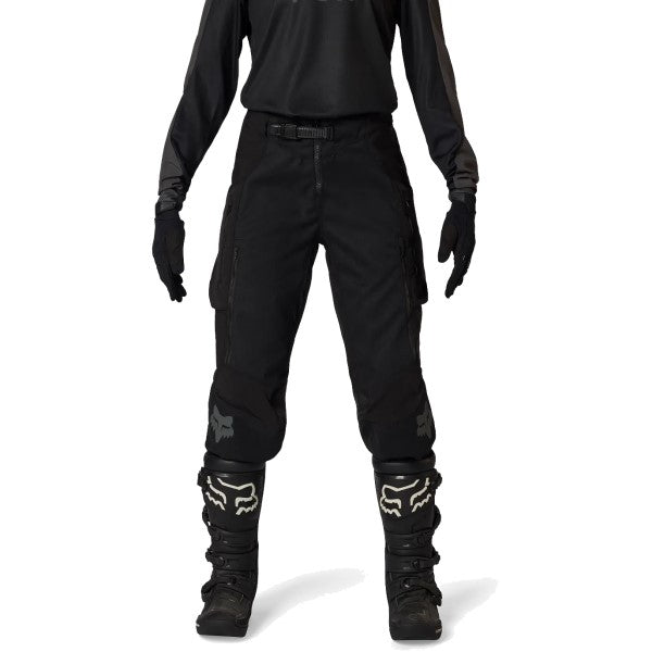 Pantalon de Motocross Ranger Off Road Femme Noir essayage de face