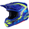 Casque de Motocross S-M7 Deed Bleu/Jaune incliné de face