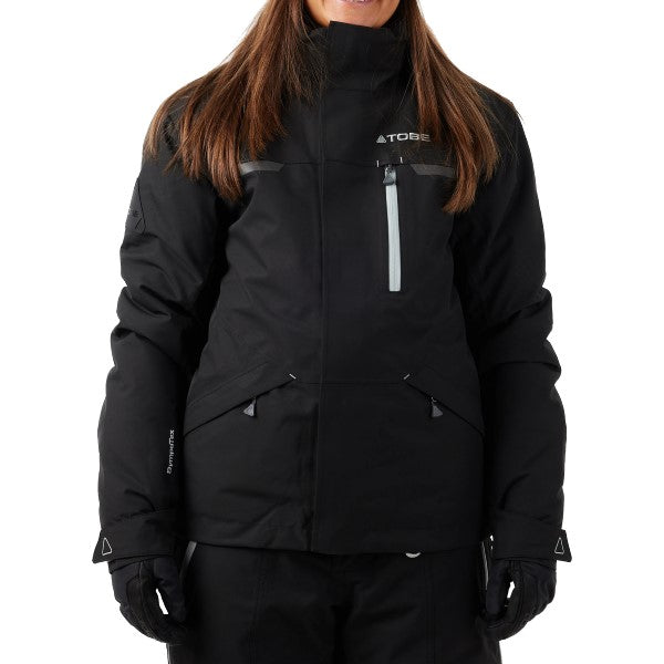 Manteau de Motoneige Hoback Isolé - Liquidation Noir Essayage Femme de face