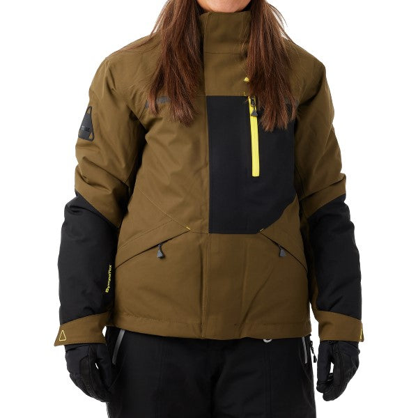 Manteau de Motoneige Hoback Isolé - Liquidation Olive Essayage Femme de face