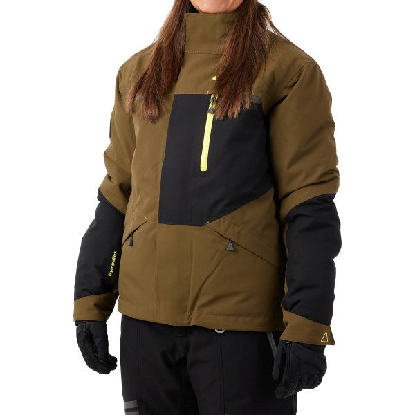 Manteau de Motoneige Hoback Isolé - Liquidation Olive Essayage Femme incliné de droite