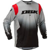Chandail de Motocross Kinetic DBK/Fly/gris/noir/rouge, de face