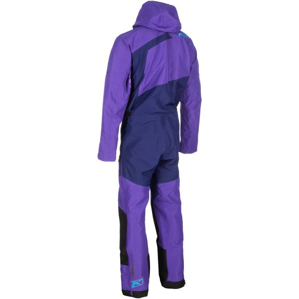 Ensemble de Motoneige Ripsa Mauve/Bleu incliné de dos