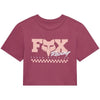 T-Shirt Checker Baby Femme Rose Foncé de face