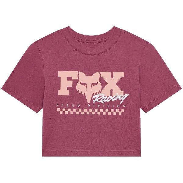 T-Shirt Checker Baby Femme Rose Foncé de face