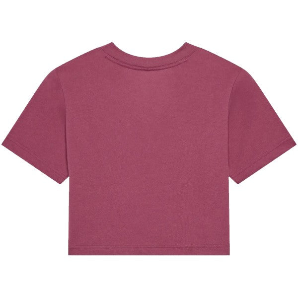 T-Shirt Checker Baby Femme Rose Foncé de dos