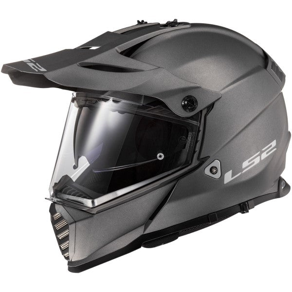 Casque de Moto Aventure Blaze Titane Mat incliné de droite