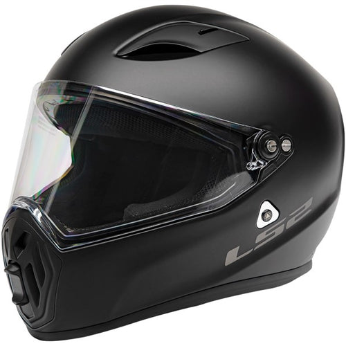 Casque Intégral de Moto Street Fighter Noir Mat incliné de droite