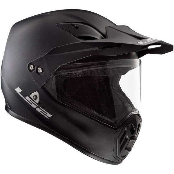 Casque Intégral de Moto Street Fighter Noir Mat incliné de gauche