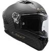 Casque Intégral de Moto Thunder Carbone Noir/Carbone incliné de gauche