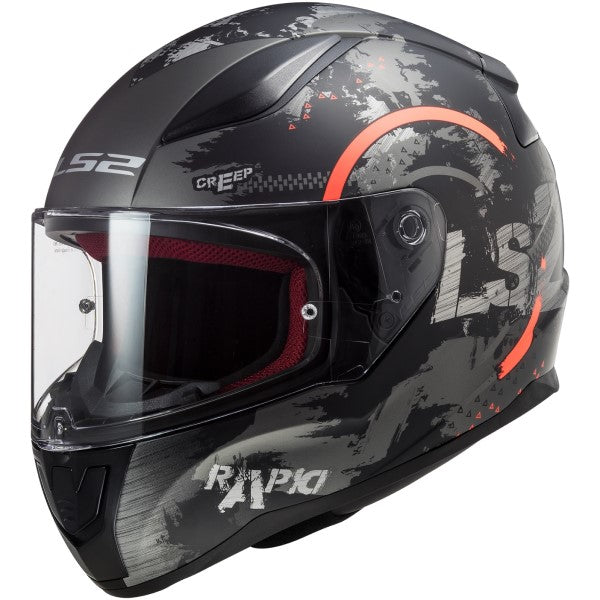 Casque Intégral de Moto Rapid Cercle Titane Mat incliné de droite