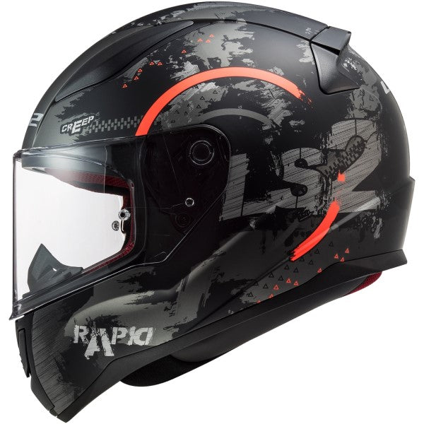 Casque Intégral de Moto Rapid Cercle Titane Mat de droite