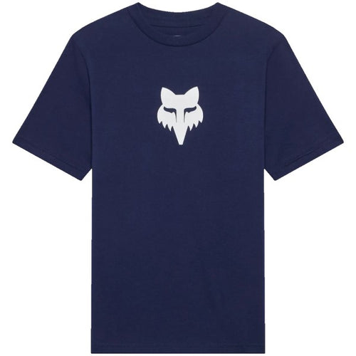 T-Shirt Fox Head Junior Bleu Foncé de face
