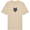 T-Shirt Fox Head Junior Beige de face