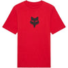 T-Shirt Fox Head Junior Rouge de face