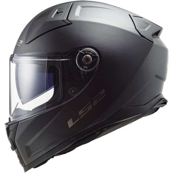 Casque Intégral de Moto Citation II Noir Mat de droite