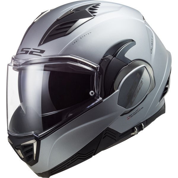 Casque Modulaire de Moto Valiant II Solid Argent incliné de droite