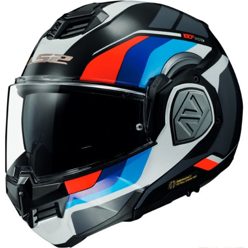 Casque Modulaire de Moto Advant Sport Noir/Multicolore incliné de droite