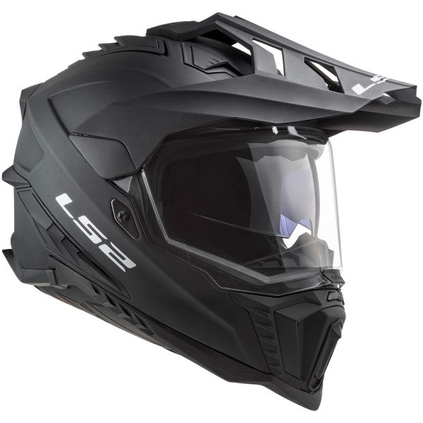 Casque de Moto Aventure Explorer Composite Noir Mat incliné de gauche