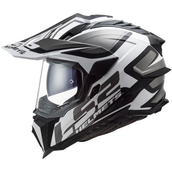 Casque de Moto Aventure Explorer Composite Noir/Blanc de droite