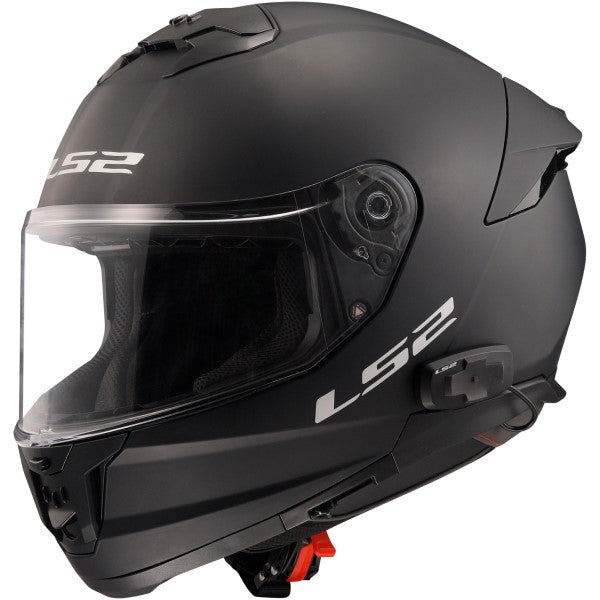 Casque Intégral de Moto Stream II Noir Mat incliné de droite