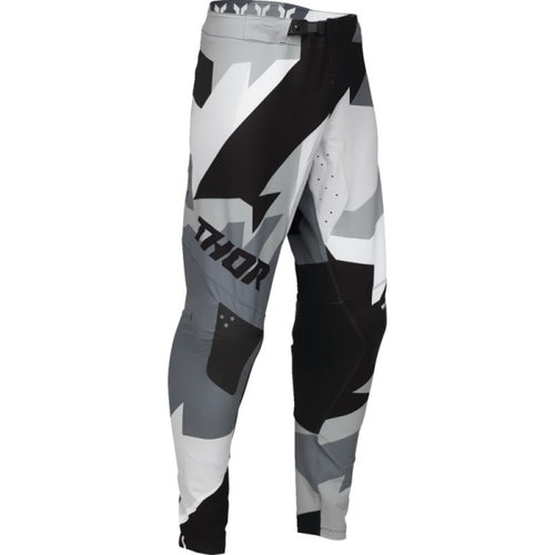Pantalon de Motocross Sportmode Brave Noir/Gris incliné de face à gauche