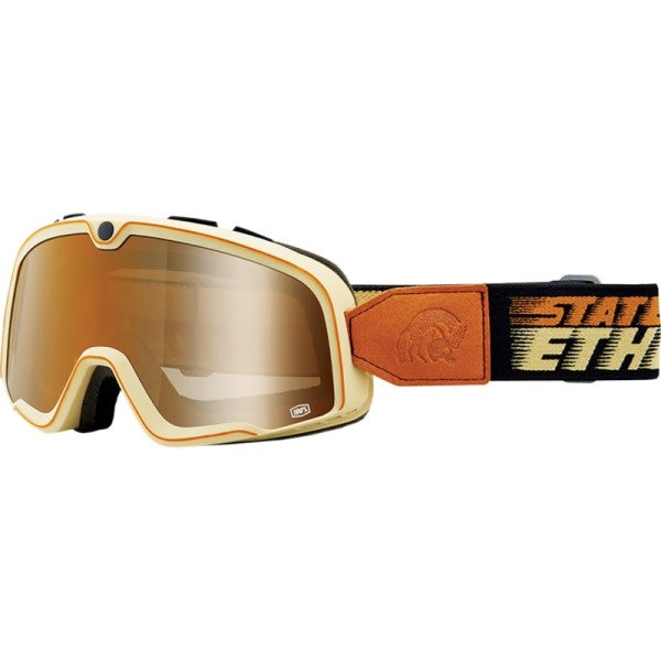 Lunettes de Motocross Barstow à Lentilles Miroir Beige