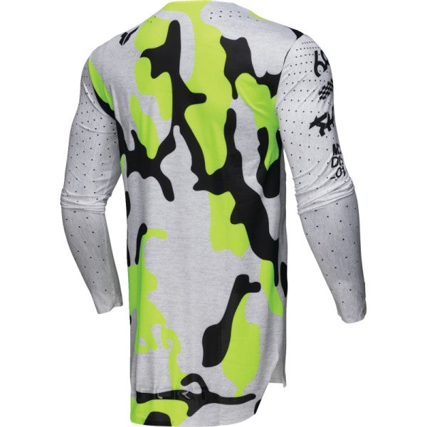 Chandail de Motocross Sportmode Riot Gris/Vert incliné de dos à droite