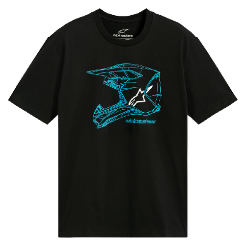 T-Shirt MX Helmet/Alpinestars/noir bleu